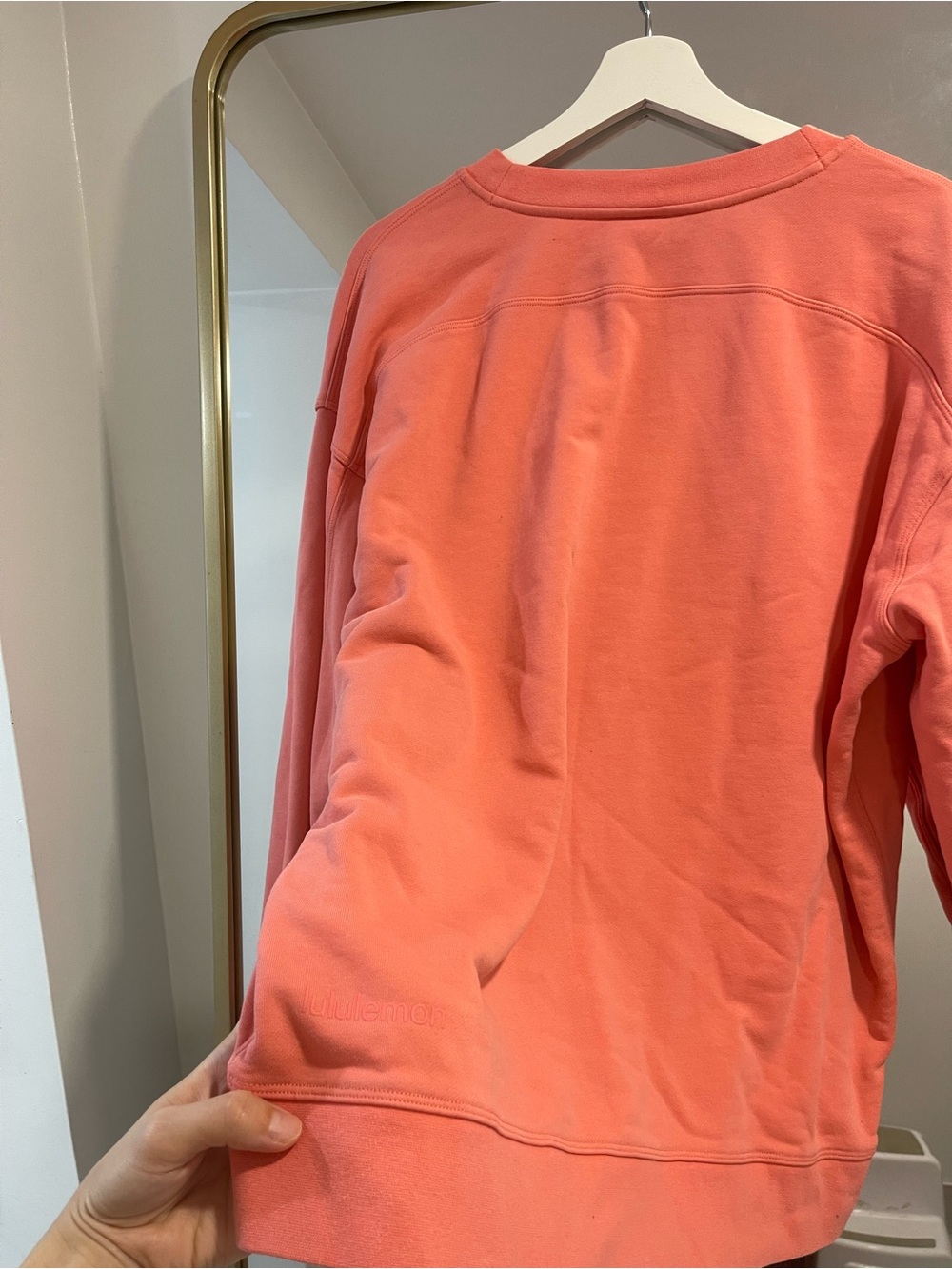 Lululemon Perfectly Oversized Crew Size 8 Pink Coral Tone 100% cotton - Picture 10 of 12